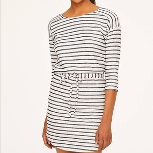 Striped drawstring dress.